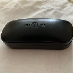 COACH Black Large Embossed Hardshell Sunglasses Case